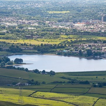 Aerial view of Rochdale 
