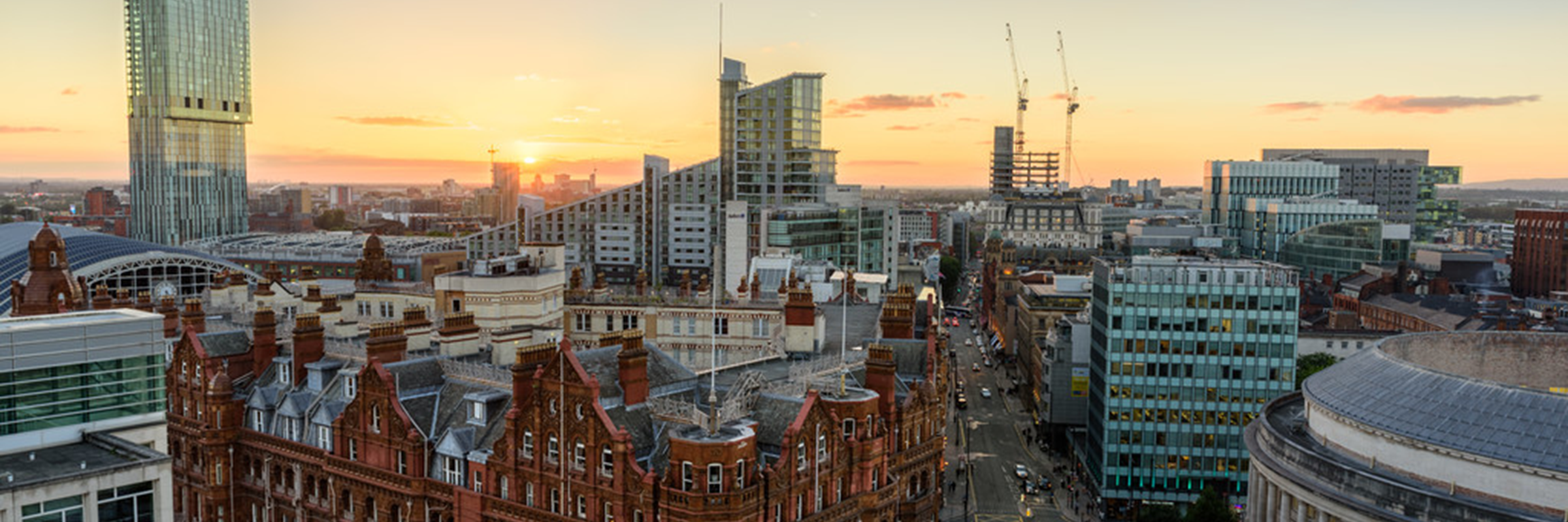 Greater Manchester Skyline at sunset