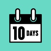 Calendar saying 10 days