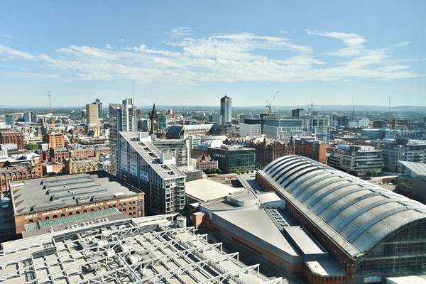 Aerial view of Manchester