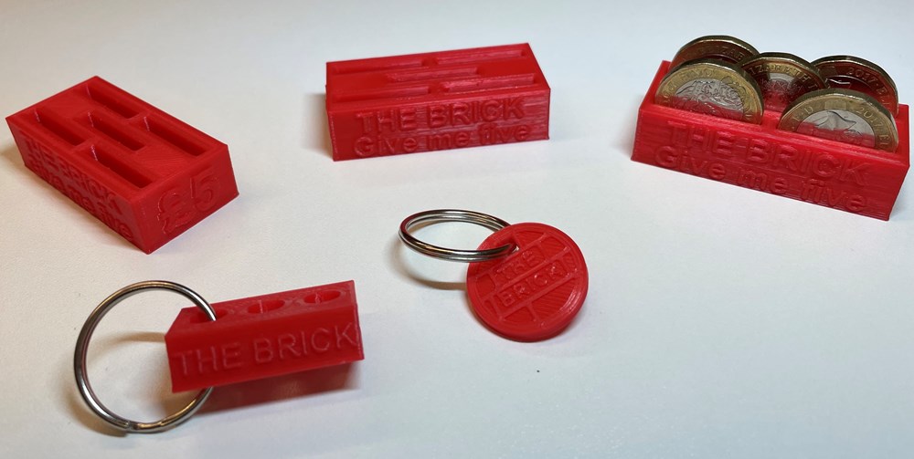 Merchandise created with the 3D printer