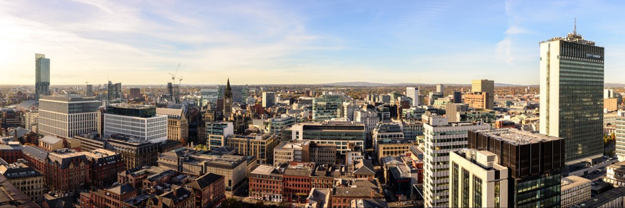 Manchester city centre skyline