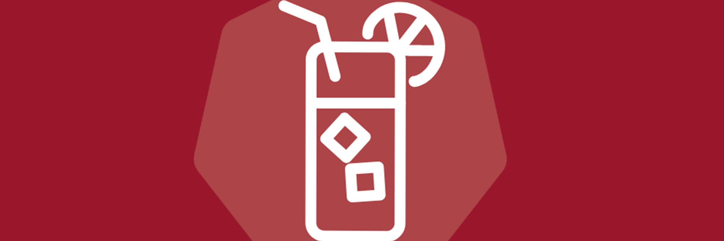 Icon of a drink with ice and fruit in it