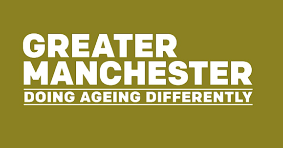 Green logo reading Greater Manchester Doing Ageing Differently